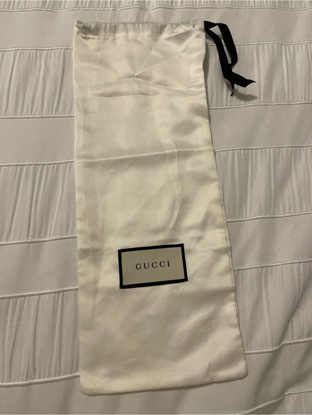 Authentic Gucci White Dust Bag Drawstring Storage Pouch Small
